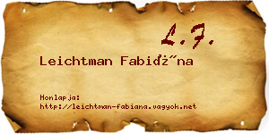 Leichtman Fabiána névjegykártya